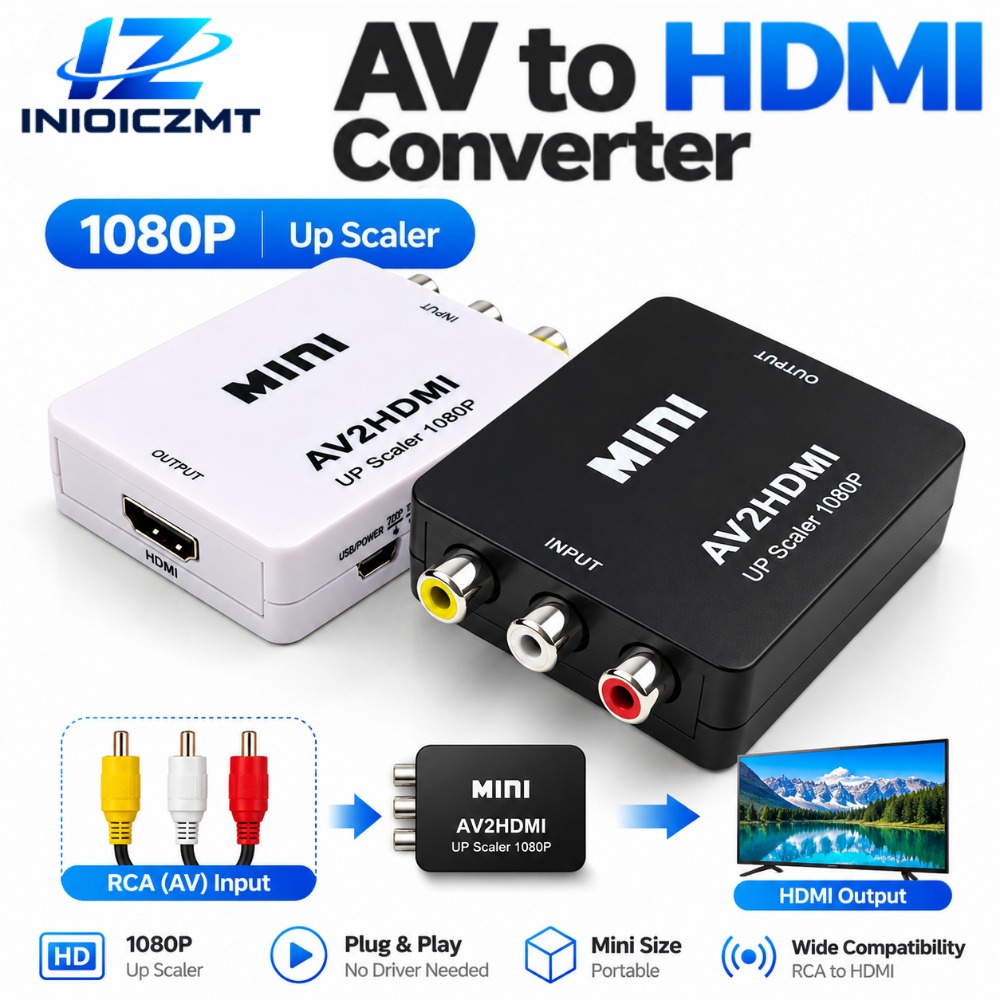 Retro Gaming Kiosk - ตัวแปลงสัญญาณ RCA AV เป็น HDMI ความละเอียด