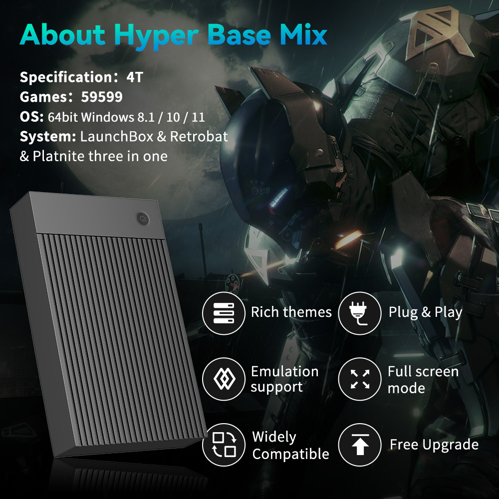 ฮาร์ดดิสก์เกม Hyper Base Mix 4 - Retro Gaming Kiosk บทวิจารณ์และราคา